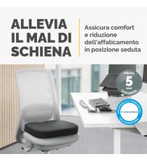 Cuscino Breyta Comfort - 6 x 43 x 43 cm - in tessuto - nero - Fellowes