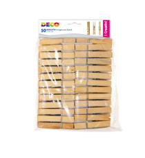 Molletta in legno - 72 x 10 mm - DECO - busta 50 pezzi Molletta in legno - 72 x 10 mm - DECO - busta 50 pezzi