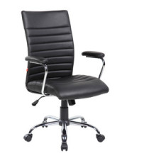 Poltrona direzionale San Francisco M - con ruote e braccioli - nero - Serena Group