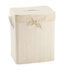 Porta biancheria - 41 x 31 x 50 cm - bambù - bianco - King Collection Porta biancheria - 41 x 31 x 50 cm - bambù - bianco - King Collection
