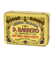 Scrigno regalo - con praline miste - 150 gr - metallo - giallo - Barbero