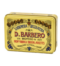 Scrigno regalo - con praline miste - 150 gr - metallo - giallo - Barbero