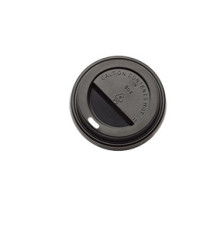Tappo in polistirene per bicchiere da 290 ml - nero - Leone - conf. 1000 pezzi Tappo in polistirene per bicchiere da 290 ml - nero - Leone - conf. 1000 pezzi