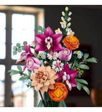 Lego Botanicals - Bouquet di fiori rosa - Lego 10342 The Botanical Collection con mazzo di Fiori Artificiali 749pz ANNI 18+