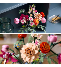 Lego Botanicals - Bouquet di fiori rosa - Lego 10342 The Botanical Collection con mazzo di Fiori Artificiali 749pz ANNI 18+