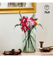 Lego Botanicals - Bouquet di fiori rosa - Lego 10342 The Botanical Collection con mazzo di Fiori Artificiali 749pz ANNI 18+