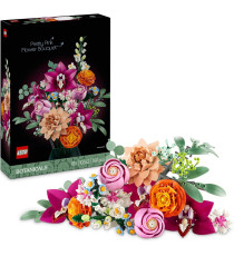 Lego Botanicals - Bouquet di fiori rosa - Lego 10342 The Botanical Collection con mazzo di Fiori Artificiali 749pz ANNI 18+
