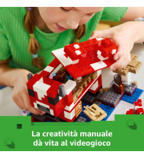 Lego Minecraft - La casa del Mooshroom - Lego 21270 Gioco di ruolo con tanti personaggi Minecraft 500pz Anni 8+