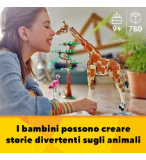 Lego Creator 3 in 1 - Animali del safari - Lego 31150 Giraffa e Fenicottero in 2 Gazzelle o in Leone e Farfalla 780pz Anni 9+