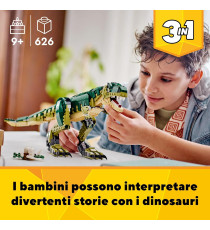 Lego Creator 3 in 1 - T. rex - Lego 31151 3 Modellini Snodabili come T. Rex, Triceratopo o Pterodattilo 626pz Anni 9+