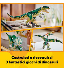 Lego Creator 3 in 1 - T. rex - Lego 31151 3 Modellini Snodabili come T. Rex, Triceratopo o Pterodattilo 626pz Anni 9+