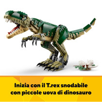 Lego Creator 3 in 1 - T. rex - Lego 31151 3 Modellini Snodabili come T. Rex, Triceratopo o Pterodattilo 626pz Anni 9+