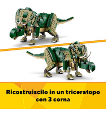 Lego Creator 3 in 1 - T. rex - Lego 31151 3 Modellini Snodabili come T. Rex, Triceratopo o Pterodattilo 626pz Anni 9+