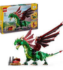 Lego Creator 3 in 1 - Drago medievale - Lego 31161 Si trasforma in Drago,Serpente Marino o in Fenice 715pz Anni 9+