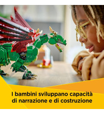 Lego Creator 3 in 1 - Drago medievale - Lego 31161 Si trasforma in Drago,Serpente Marino o in Fenice 715pz Anni 9+