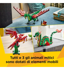 Lego Creator 3 in 1 - Drago medievale - Lego 31161 Si trasforma in Drago,Serpente Marino o in Fenice 715pz Anni 9+