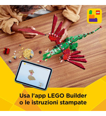 Lego Creator 3 in 1 - Drago medievale - Lego 31161 Si trasforma in Drago,Serpente Marino o in Fenice 715pz Anni 9+