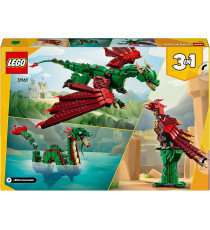 Lego Creator 3 in 1 - Drago medievale - Lego 31161 Si trasforma in Drago,Serpente Marino o in Fenice 715pz Anni 9+