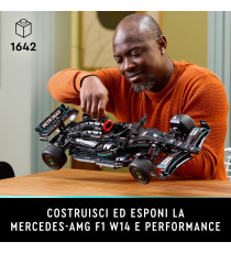 Lego Technic - Mercedes-AMG F1 W14 E Performance - Lego 42171 dotato di pneumatici slick e di sterzo Anni 18+ 1643pz