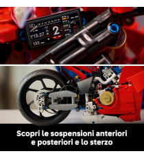 Lego Technic - Motocicletta Ducati Panigale V4 S - Lego 42202 Cambio realistico pedale a 3 velocità Anni 18+ 1603pz