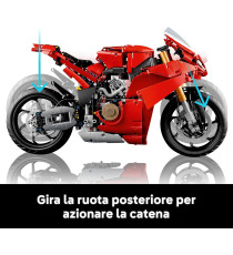 Lego Technic - Motocicletta Ducati Panigale V4 S - Lego 42202 Cambio realistico pedale a 3 velocità Anni 18+ 1603pz