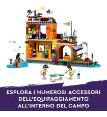 Lego Friends - Campo Avventura - Sport acquatici - Lego 42626 con molo,campeggio, accessori e 3 personaggi 628pz Anni 7+