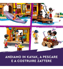 Lego Friends - Campo Avventura - Sport acquatici - Lego 42626 con molo,campeggio, accessori e 3 personaggi 628pz Anni 7+