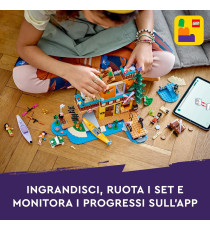 Lego Friends - Campo Avventura - Sport acquatici - Lego 42626 con molo,campeggio, accessori e 3 personaggi 628pz Anni 7+