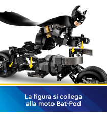 Lego Dc Batman - Personaggio costruibile di Batman con Bat-Pod - Lego 76273 dal film da Il Cavaliere Oscuro Anni 12+ 713pz