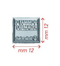 Gomma di ricambio 12x12mm personalizzabile per timbro autoinchiostrante o manuale max 2 righe alta qualità
