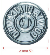 Gomma di ricambio rotonda diametro 50mm personalizzabile per timbro autoinchiostrante o manuale max 8 righe alta qualità