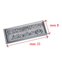 Gomma di ricambio 33x8mm personalizzabile per timbro autoinchiostrante o manuale max 2 righe alta qualità