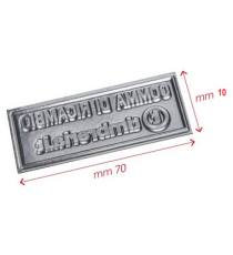 Gomma di ricambio 10x70mm personalizzabile per timbro autoinchiostrante o manuale max 2 righe alta qualità Gomma di ricambio 10x70mm personalizzabile per timbro autoinchiostrante o manuale max 2 righe alta qualità