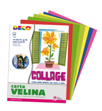 Carta velina - 50 x 76 cm - assortimento 5 colori - Deco - busta 25 fogli Carta velina - 50 x 76 cm - assortimento 5 colori - Deco - busta 25 fogli
