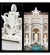 Lego Architecture - Fontana di Trevi - Lego 21062 con Facciata di Palazzo Poli e Sculture Anni 18+ 1880pz