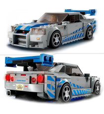 Lego Speed Champions - 2 Fast 2 Furious Nissan Skyline GT-R (R34) - Lego 76917 con Minifigure del Pilota 319pz Anni 9+