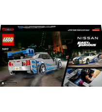 Lego Speed Champions - 2 Fast 2 Furious Nissan Skyline GT-R (R34) - Lego 76917 con Minifigure del Pilota 319pz Anni 9+