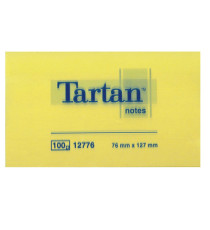 Blocco foglietti - giallo pastello - 76 x 127mm - 63gr - 100 fogli - Tartan