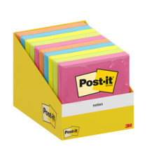 Blocco foglietti Post-it  - 76 x 76 mm - colori assortiti - 100 fogli - Post-it - conf. 10 blocchi