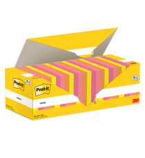 Blocco foglietti Post-it - 654-COL-VP24 - 76  x 76 mm - colori assortiti - 90 fogli - Post-it - conf. 24 blocchi