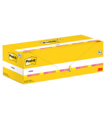 Blocco foglietti Post-it - 654-COL-VP24 - 76  x 76 mm - colori assortiti - 90 fogli - Post-it - conf. 24 blocchi