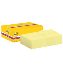 Blocco foglietti Post-it Super Sticky - 655-SSCY-VP24 - 76  x 127 mm - giallo Canary - 90 fogli - Post-it - conf. 24 blo