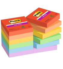 Blocco Post-it Super Sticky - 622-12SS-PLAY - 47,6 x 47,6 mm - colori Playful - 90 fogli - Post-it - conf. 12 pezzi Blocco Post-it Super Sticky - 622-12SS-PLAY - 47,6 x 47,6 mm - colori Playful - 90 fogli - Post-it - conf. 12 pezzi