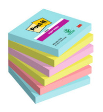Blocco Post-it Super Sticky - 654-6SS-COS - 76 x 76 mm - colori Cosmic - 90 fogli - Post-it - conf. 6 pezzi