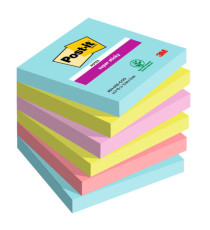 Blocco Post-it Super Sticky - 654-6SS-COS - 76 x 76 mm - colori Cosmic - 90 fogli - Post-it - conf. 6 pezzi