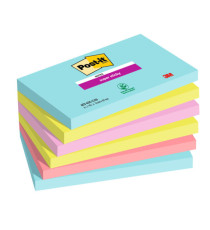 Blocco Post-it Super Sticky - 655-6SS-COS - 76 x 127 mm - colori Cosmic - 90 fogli - Post-it - conf. 6 pezzi