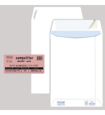Busta a sacco Competitor FSC - strip adesivo - 16 x 23 cm - 80 gr - bianco - Pigna Envelopes - conf. 500 pezzi Busta a sacco Competitor FSC - strip adesivo - 16 x 23 cm - 80 gr - bianco - Pigna Envelopes - conf. 500 pezzi
