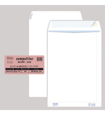 Busta a sacco Competitor FSC - strip adesivo - 25 x 35,3 cm - 80 gr - bianco - Pigna Envelopes - conf. 500 pezzi Busta a sacco Competitor FSC - strip adesivo - 25 x 35,3 cm - 80 gr - bianco - Pigna Envelopes - conf. 500 pezzi