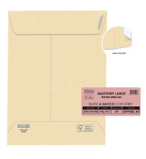 Busta a sacco Multi Strip Large - soffietti laterali - strip adesivo - 25 x 35,3 x 4 cm - 120 gr - carta riciclata FSC - Busta a sacco Multi Strip Large - soffietti laterali - strip adesivo - 25 x 35,3 x 4 cm - 120 gr - carta riciclata FSC -