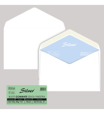 Busta Busta Silver Matic FSC - senza finestra - gommata - 12 x 18 cm - 80 gr -  bianco - Pigna Envelopes - conf. 25 pezz